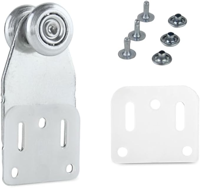 KIT - CARRUCOLA RUOTA ⌀15 PER BINARIO S10 CONTROPIASTRINA E RIVETTI